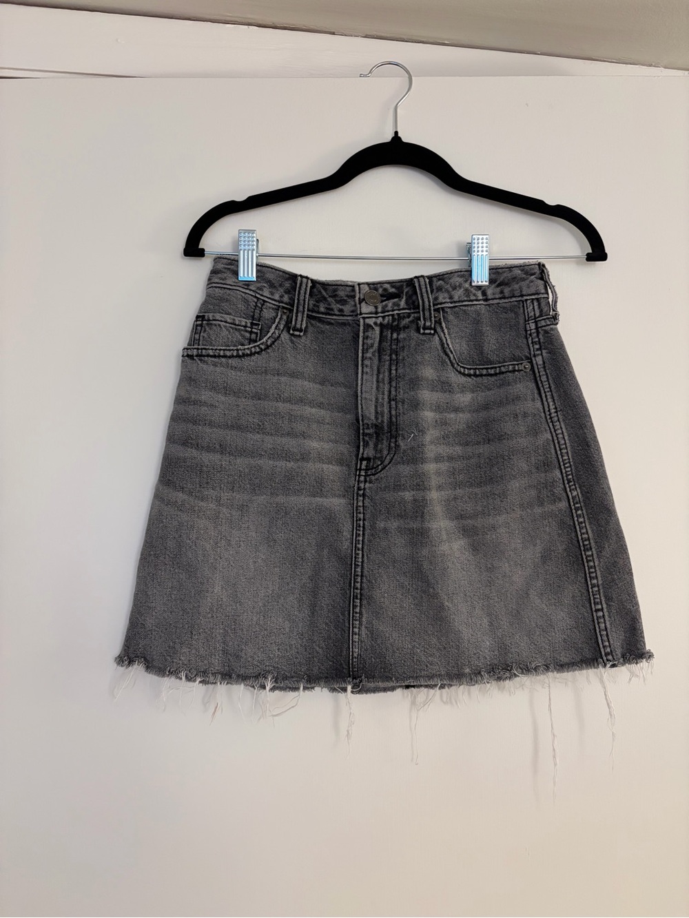 Abercrombie & Fitch denim skirt with a frayed bottom